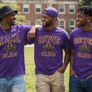 Que Dawg Line Number Club Shirt | Que Dog Crossing Tee | Omega Man Gift | Greek Fraternity Shirt | Ques Apparel afbeelding 3