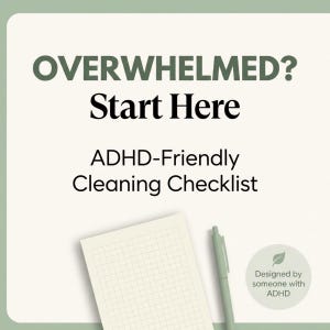 ADHD Declutter Checklist | Guided Home Reset Planner | ADHD Friendly Cleaning Printable | Instant PDF Download Home Organization 20 Zones