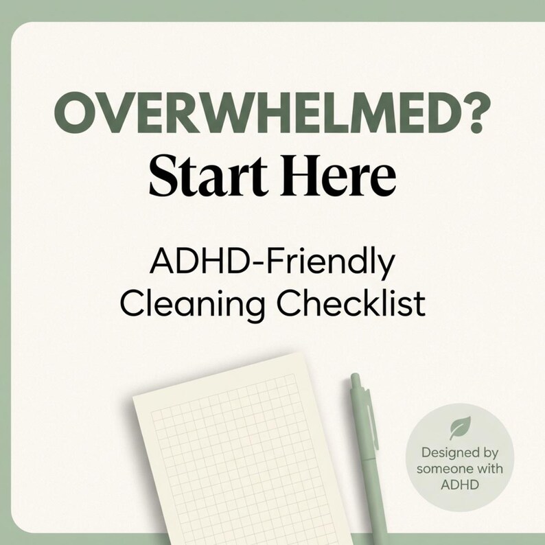 ADHD Declutter Checklist | Guided Home Reset Planner | ADHD Friendly ...