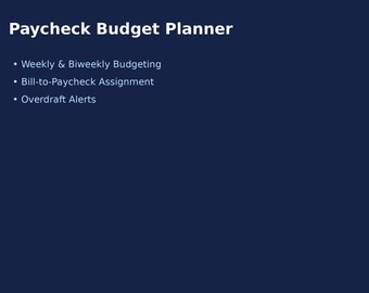 Planificador de presupuesto de nómina en Excel / Hoja de cálculo de presupuesto semanal y quincenal, Seguimiento de facturas