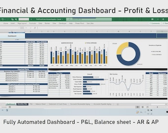 Panel de resultados automatizado en Excel: flujo de caja, seguimiento de gastos e informes fiscales (descarga digital)