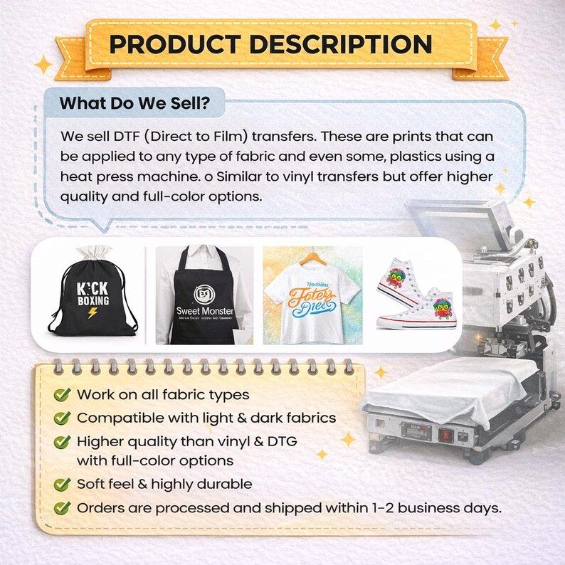 The image is a product description that provides information about the products being sold, including a description of the items and their features.