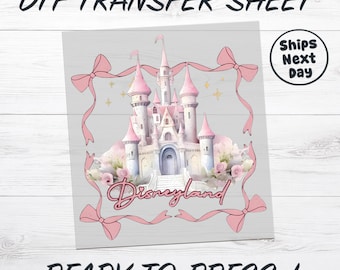 Castillo de Disneyland listo para imprimir DTF Transferencia DTF de Disney Magical Kingdom Vacaciones Disney 2026 Impresión DTF Transferencias DTF de Disneyland