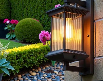 Modern Waterproof Outdoor Wall Lamp: Durable Metal Porch Light