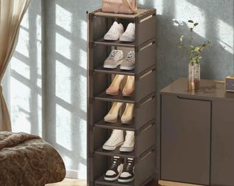 Stackable Shoe Rack Organizer: Space-Saving Adjustable Shoe Storage Shelf