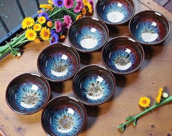 Jianzhan Ceramic Tea Cup: Kiln Change Glaze Master Tea Bowl for Gongfu Set
