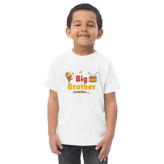 Big Brother Loading Toddler Boy T-Shirt,  Pregnancy Reveal Tee, Baby Announcement graphic tee,
