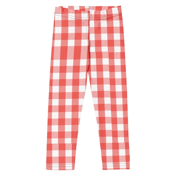 Kid's Red & White stripe Leggings