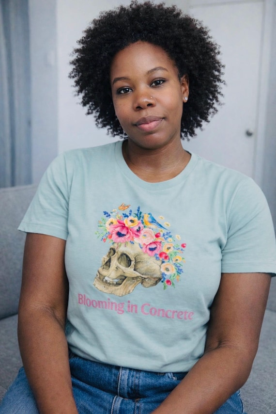 Blooming In Concrete - Floral Women's Relaxed T-Shirt