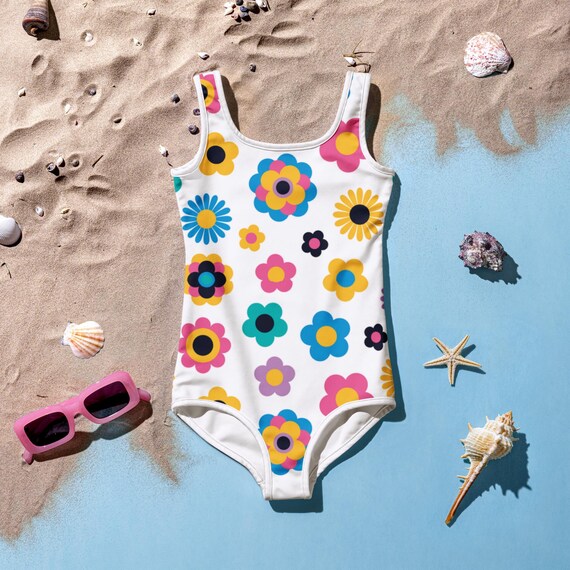 All-Over Print Kids Floral Swimsuit