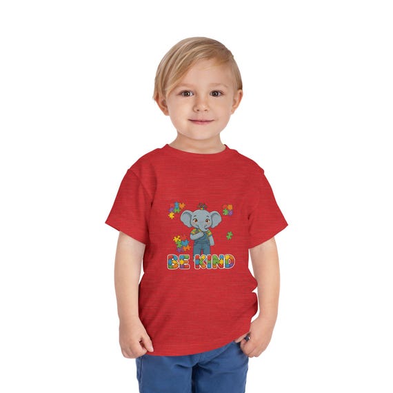 Toddler Elephant Puzzle Tee | Autism Awareness, Be Kind Shirt