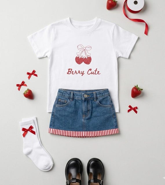 Toddler Strawberry T-Shirt: Berry Jersey Top