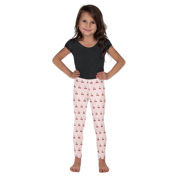 Kid's Pink Cherry Leggings
