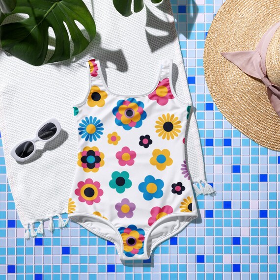 All-Over Print Youth Floral Spring/Summer Swimsuit