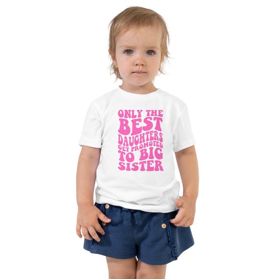 Big Sister Toddler T-Shirt, Pregnancy Announcement Tee, 100% Cotton Short Sleeve