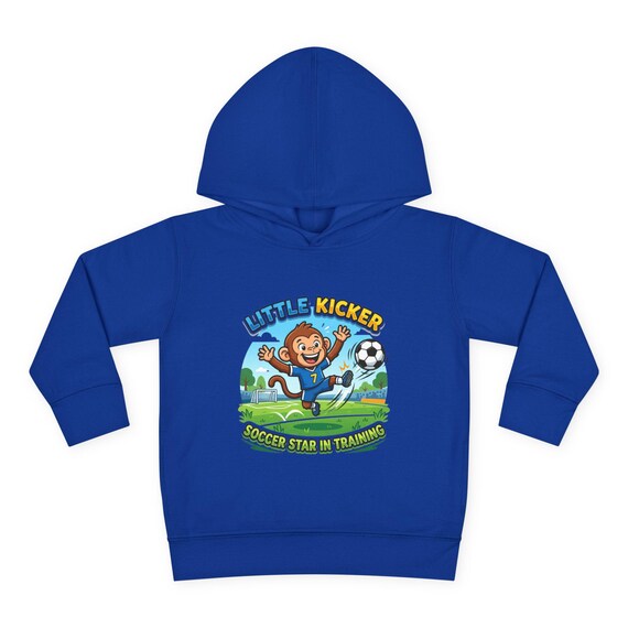 Little Kicker Monkey Soccer Hoodie | Toddler Unisex Pullover