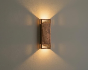 Aplique de pared de cobre, lámpara de pared rústica moderna, iluminación ambiental cálida, lámpara de pared industrial hecha a mano, decoración para dormitorio y pasillo.