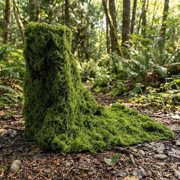 Realistic Artificial Moss Mat Roll, Woodland Fairy Garden Decor (12x71 Inches)