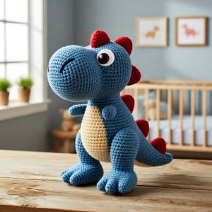T-Rex Crochet Pattern | Amigurumi Dinosaur PDF Pattern | T Rex Dinosaur Amigurumi Pattern Crochet Toy Plush Tutorial PDF