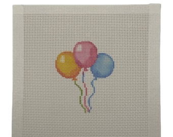 Happy Birthday Balloons Needlepoint Canvas