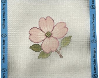 Dogwood Flower - 13 mesh - 7 x 7 - Needlepoint Canvas