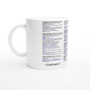 SQL Cheat Sheet White 11oz Ceramic Mug