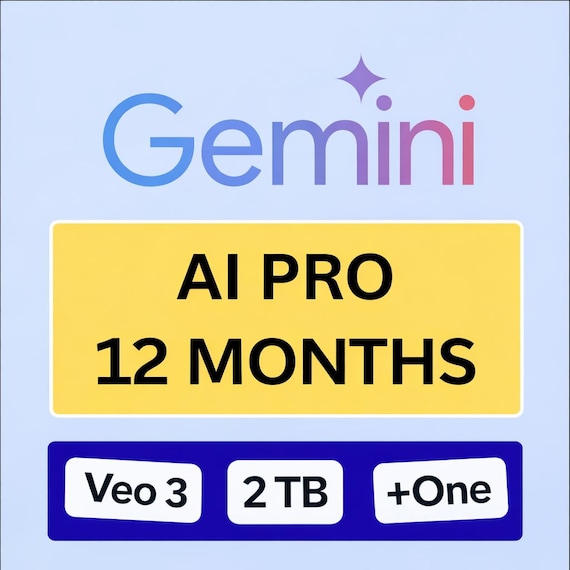 Gemini AI Pro - 12 Months Personal Access (1 Year)