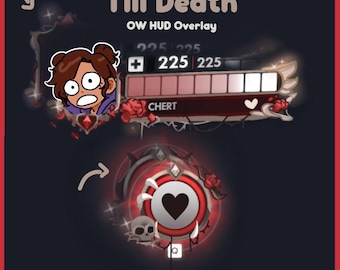 Till Death (Red) Overwatch Overlay for OBS and HudSight | Health bar and Ult