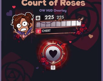 Court of Roses Overwatch Overlay for OBS and HudSight | Health bar and Ult