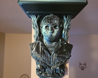 Estantería/soporte de pared de Jason Voorhees – Artículo de colección de terror de Viernes 13