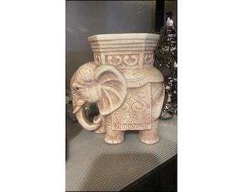 Szklany wazon w kształcie słonia wykonany w Japonii, elegancki, vintage, ceramika artystyczna w kształcie słonia