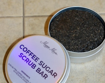 Moisturizing Coffee Sugar Scrub Bar | 2-in-1 Exfoliator & In-Shower Moisturizer
