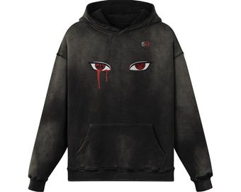 Itachi Sun Faded Heavyweight Oversized Hoodie - 400 GSM