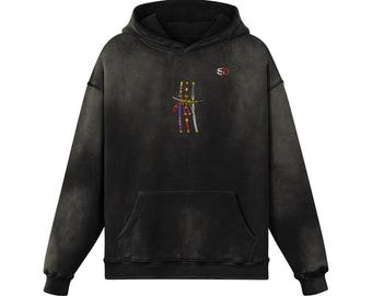 Zoro Sun Faded Heavyweight Oversized Hoodie - 400 GSM