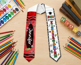 Estola de graduación infantil personalizada, banda de jardín de infantes personalizada con crayones, estola de graduación de la clase de 2026, regalo para hijo/a, graduación preescolar.