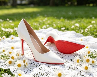 Customized insoles,White Patent Red Sole Stilettos | Wedding Formal Dress Pumps