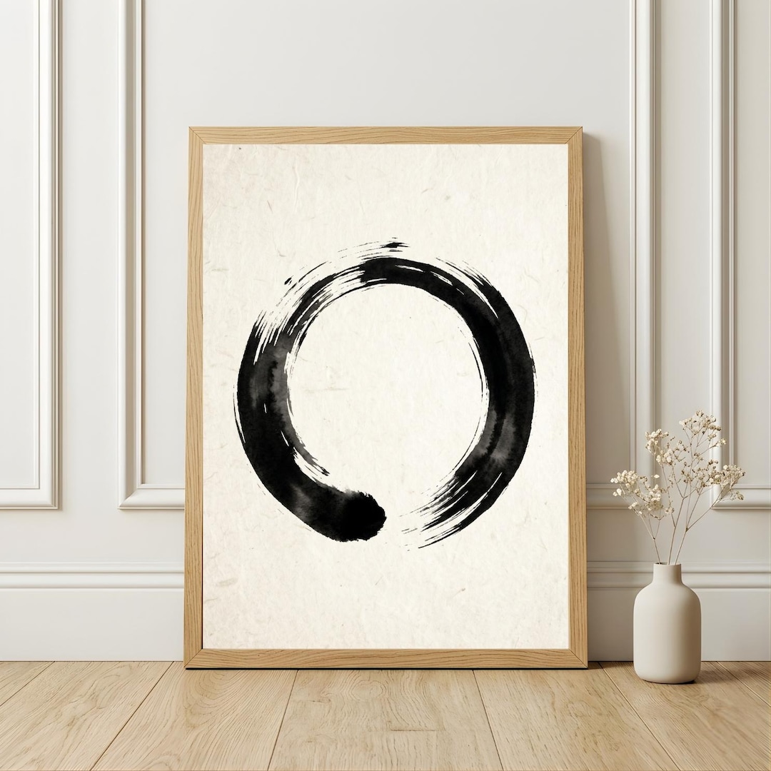 Enso Zen Circle Wall Art Printable, Minimalist Japanese Ink Painting ...