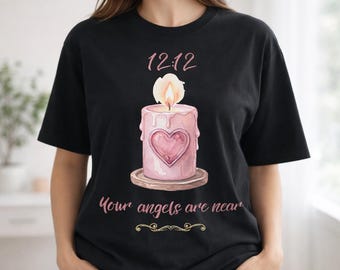 12:12 Your Angels Are Near PNG, Angel Number Candle Design, Spiritual Aesthetic Shirt Graphic, Sublimation Cricut Digital Download
