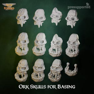 Basing Bits – Ork Skulls - 12 Piece Pack
