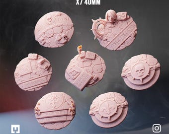 Base Topper / Gothic Temple set 3 / 40mm 7 Pack
