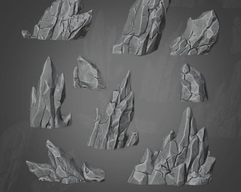 Basing Bits – Sharp Rock  – 9 Piece Pack
