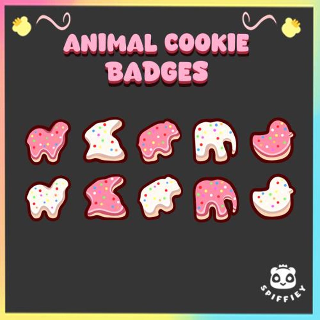 Frosted Animal Badges - Etsy Canada