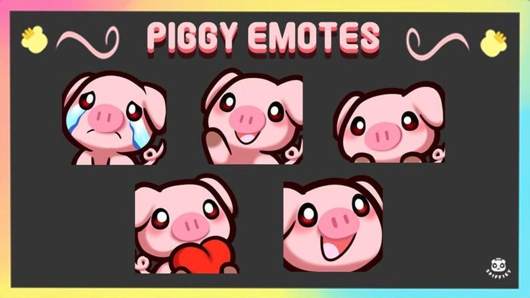 Piggy Twitch Emotes - Etsy