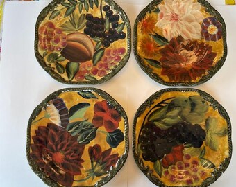 Platos de ensalada Raymond Waites Renaissance Certified International de 21,5 cm (8,5 pulgadas), juego de 4