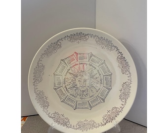 Vintage Taylor Smith & Taylor Sunburst astrologie kalenderbord uit 1968