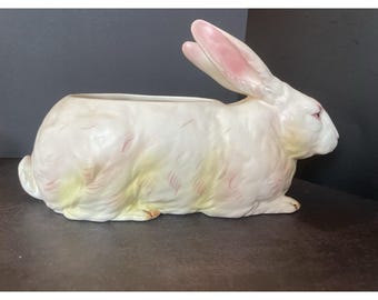 Vintage Lefton 1950's Rabbit Planter Japan Stamped Easter Collectible