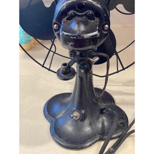 Antique Emerson Seabreeze Electric Fan 13" Black Industrial Art Deco WORKING! image 6