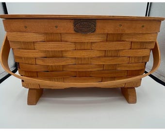 Peterboro Basket Co Ivory Soap 125th Anniversary Basket Brown Woven Wood 2004