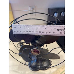 Antique Emerson Seabreeze Electric Fan 13" Black Industrial Art Deco WORKING! image 13