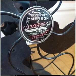 Antique Emerson Seabreeze Electric Fan 13" Black Industrial Art Deco WORKING! image 2